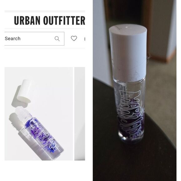 Urban Outfitters Other - Urban Outfitters Purple Rollerball Boho Lip Mary Jane Mositure Grape Floral Glos